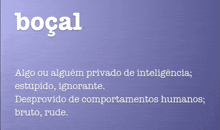 a purple background with the word bocal in white letters