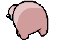 a pixel art drawing of a sheep with a tear coming out of its eye