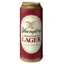 a can of yuengling traditional lager with an eagle on it