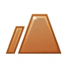 a brown triangle icon on a white background