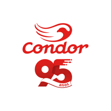 a red logo for condor with the number 95