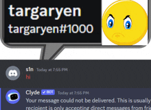 a screenshot of a discord chat with targaryen # 1000