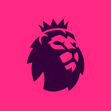 a lion with a crown on it 's head on a pink background