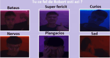 a picture of a man with the words " super fericit " at the top