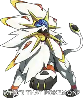 a picture of a pokemon with the words who 's that pokemon