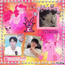 a collage of pictures with the word bestie on the bottom right