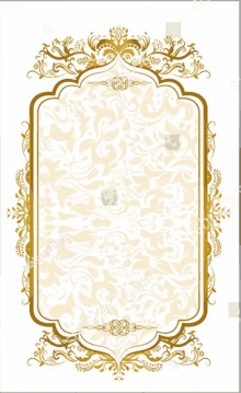 a gold frame on a white background with a pattern