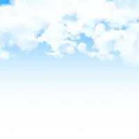 white clouds in a blue sky with a white background