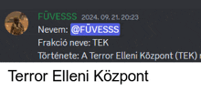 terror elleni kozpont is written on the bottom of the image