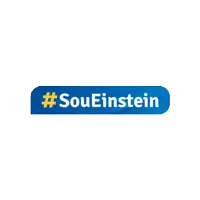 a blue button with #soueinstein on it