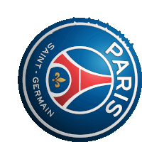 a logo for saint germain paris with a blue background