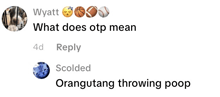 a screenshot of a facebook post that says what does otp mean
