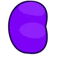 a purple circle with a black outline on a white background .