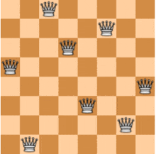 a chess board with a pattern of crowns and pieces