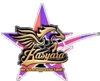 a logo for kasyara shows a horse with wings