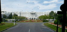 a large white building with a lot of windows