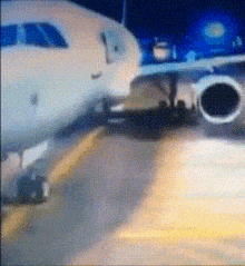 a blurred image of an airplane with the word jet on it