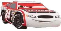 a race car with the number 84 on the side