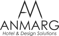 a logo for anmarg hotel & design solutions