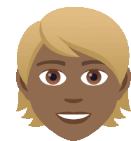 Blond Hair Joypixels Sticker