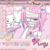 a computer screen says goodnight sweet dreams with a girl with bandages on her head