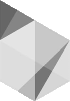 a black and white image of a geometric shape made of triangles .