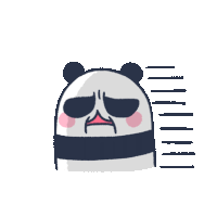 a cartoon of a panda bear with sunglasses and a mustache