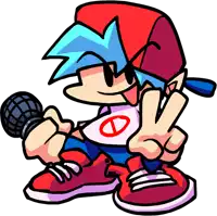 a cartoon character is holding a microphone and making a peace sign .