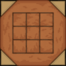 a pixel art drawing of a square with a grid of squares on it .