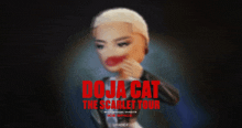 a poster for doja cat 's scarlet tour shows a doll