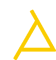 a yellow triangle on a white background that looks like a ladder