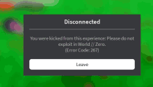 a screen displays a message that says " disconnected "