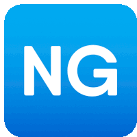 a blue square with the letters ng in white