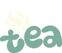 a tea logo with smoke coming out of the letters