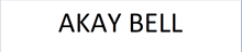 a white background with the word akay bell in black letters