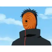 a cartoon character wearing a mask with a swirl on his face .
