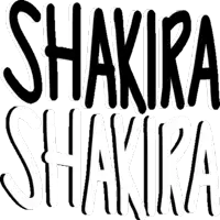 a black and white logo for shakira is shown on a white background