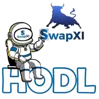 a cartoon of an astronaut holding a dollar sign with the word hodl below him