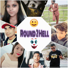 a collage of people with the words round 2 hell on the top