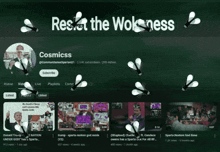 a screen shot of a youtube channel called cosmics