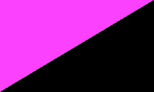 a pink and black triangle with a diagonal line going through it .