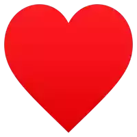 a red heart on a white background that is very large