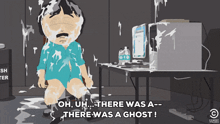 a cartoon character says oh uh there was a there was a ghost on the screen