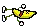 a pixel art drawing of a banana with blood coming out of it .