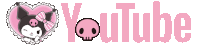 a youtube logo with a heart and a skull on it