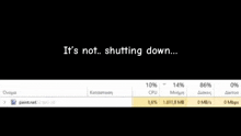 a computer screen that says it 's not shutting down on it