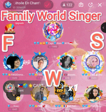 a screenshot of a video game called family world singer s