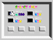 a screenshot of a select file screen for mario games