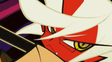 a close up of a cartoon character 's face