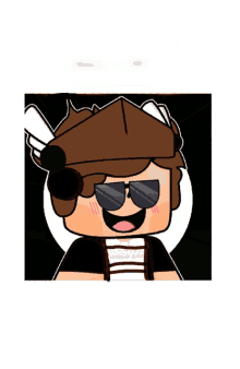 a cartoon drawing of a person wearing sunglasses and a hat